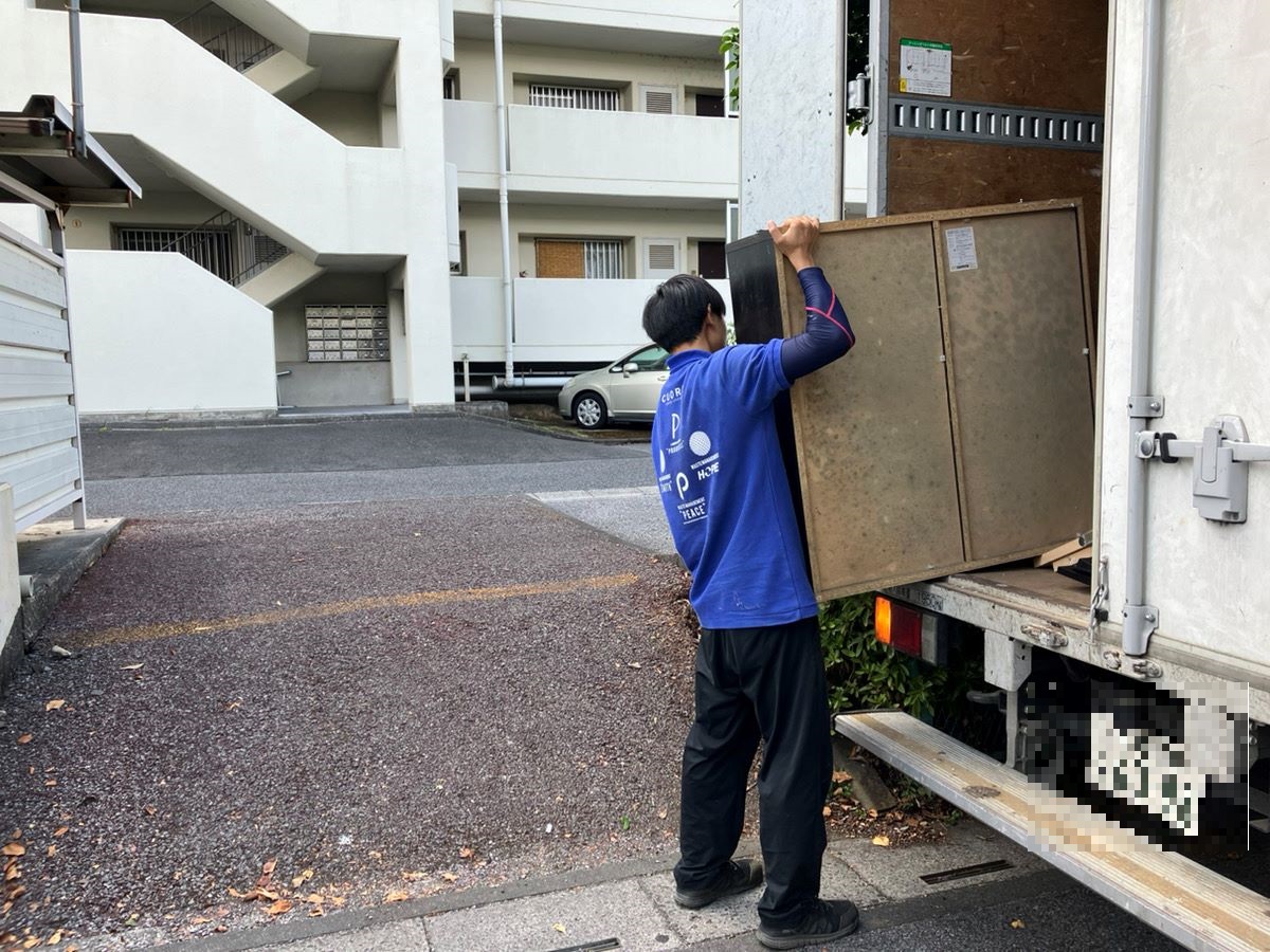 「なるべく早く回収してほしいというご要望にお応えしました」作業写真